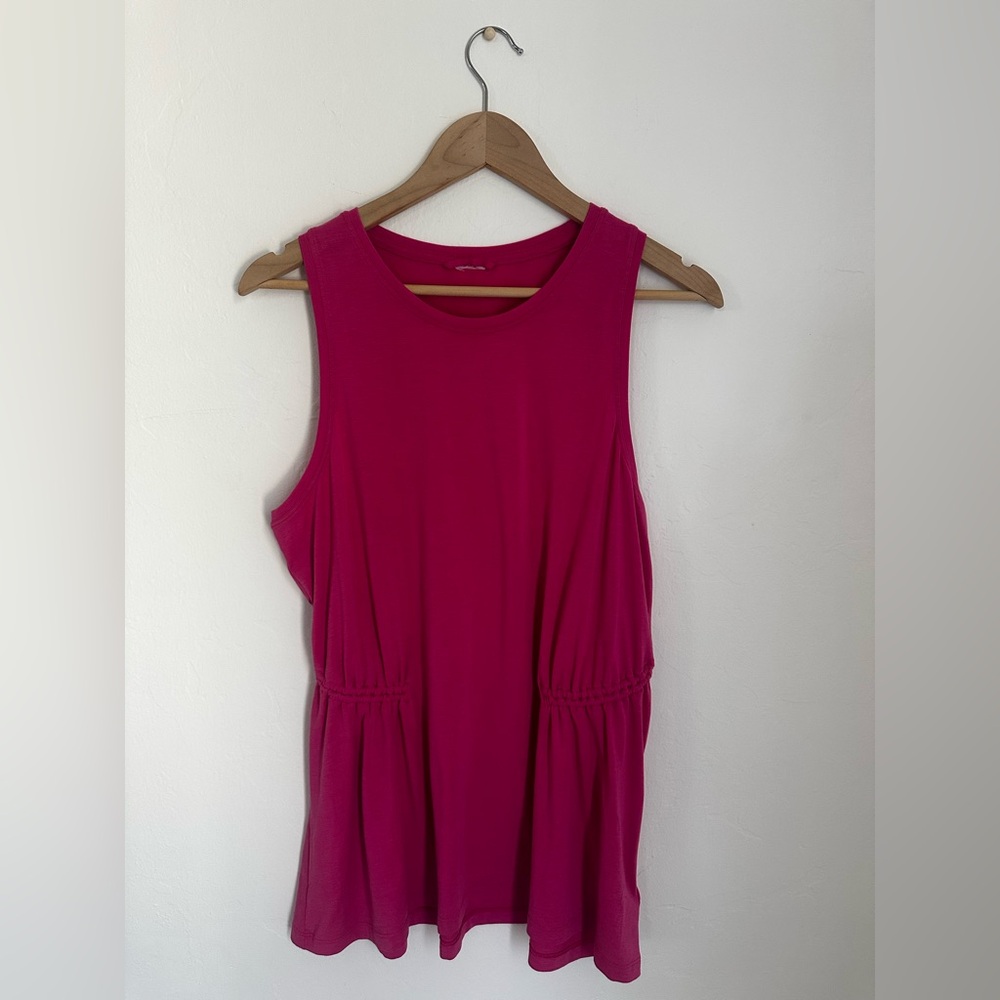 Athleta Air Out Cinch Tank, Size XL, Color: Salvia Pink.